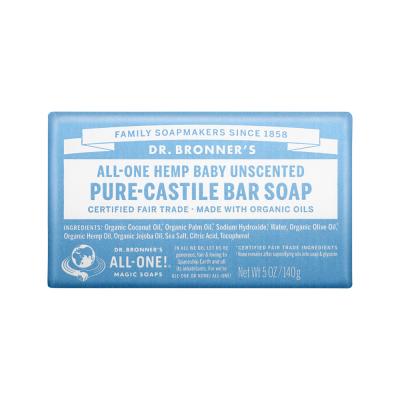 Dr. Bronner's Pure-Castile Bar Soap (Hemp All-One) Unscented (Baby) 140g